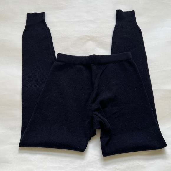 Knit Sweater Pants Joggers High Waist Ribbed Ankle Australian Wool - Picture 4 of 10